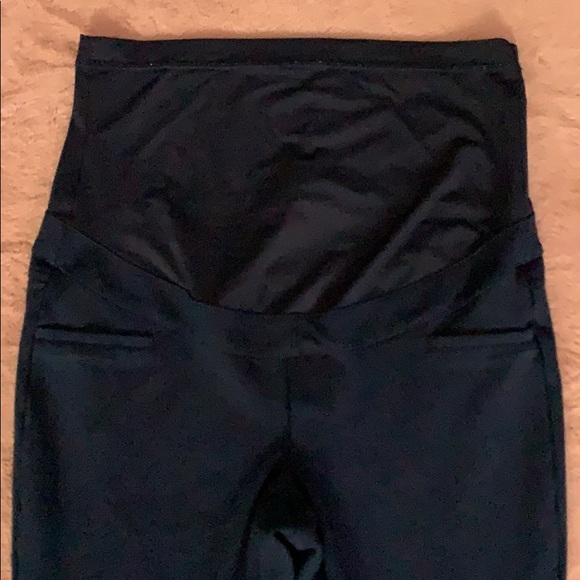 Navy maternity skinny pants - Picture 2 of 4